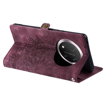 Style 016 For Honor Magic7 Lite 5G / X9c 5G / X60 Pro 5G Case Skin Feel Totem Imprinted Wallet Leather Phone Cover