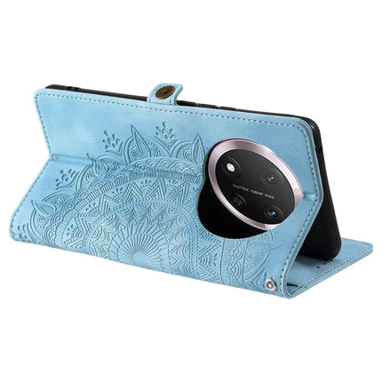 Style 016 For Honor Magic7 Lite 5G / X9c 5G / X60 Pro 5G Case Skin Feel Totem Imprinted Wallet Leather Phone Cover