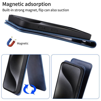 For HMD Fusion 5G Case with Card Slot Magnetic Vertical Flip Leather Phone Cover