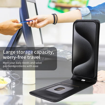 For HMD Fusion 5G Case with Card Slot Magnetic Vertical Flip Leather Phone Cover