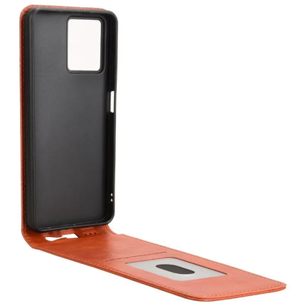 For HMD Fusion 5G Case with Card Slot Magnetic Vertical Flip Leather Phone Cover