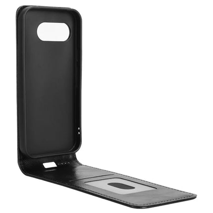 For Google Pixel 9a Case with Card Slot Magnetic Vertical Flip Leather Phone Cover
