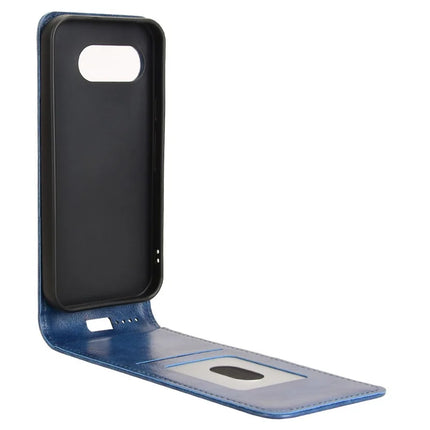 For Google Pixel 9a Case with Card Slot Magnetic Vertical Flip Leather Phone Cover