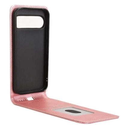 For Google Pixel 9 Case with Card Slot Magnetic Vertical Flip Leather Phone Cover