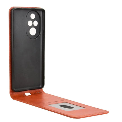 For Honor 200 Pro 5G Case with Card Slot Magnetic Vertical Flip Leather Phone Cover