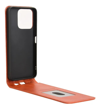 For Honor X5b  /  X5b Plus Case with Card Slot Magnetic Vertical Flip Leather Phone Cover