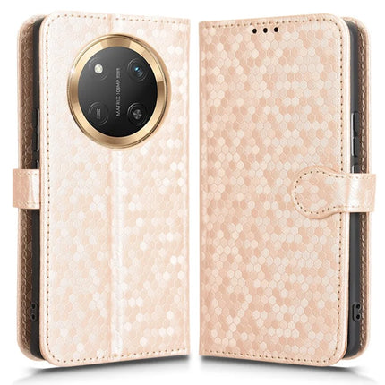 Wallet Case For Honor X60 Pro 5G / X9c 5G / Magic7 Lite 5G Dot Pattern Imprint PU Leather Phone Cover - Rose Gold