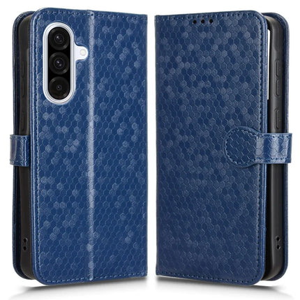 For Samsung Galaxy A36 5G Wallet Case Dot Pattern Imprint PU Leather Phone Cover - Dark Blue