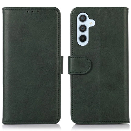 For Samsung Galaxy A56 5G Case Cowhide Texture Leather Wallet Phone Cover with Stand - Green