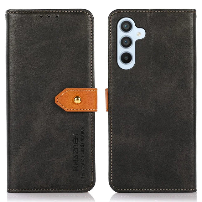 KHAZNEH For Samsung Galaxy A56 5G Wallet Phone Case Stand Leather Flip Cover - Black