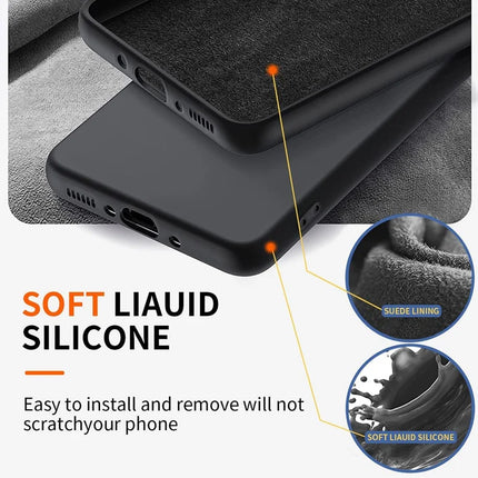 For Samsung Galaxy A16 5G  /  4G Case Liquid Silicone Kickstand Cover with 2.5D Arc Edge Tempered Glass Film