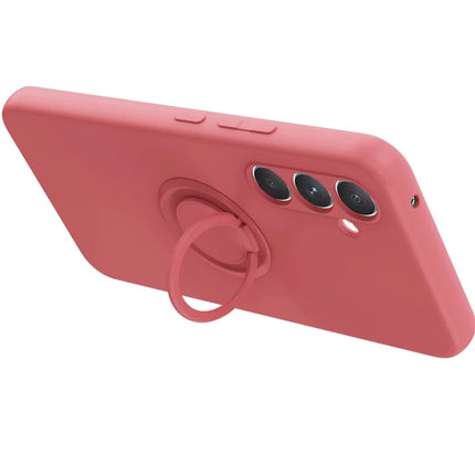 For Samsung Galaxy A16 5G  /  4G Silicone Case with Strap Ring Kickstand Phone Cover