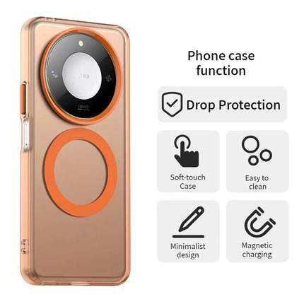 For Honor X60 5G Case Compatible with MagSafe PC+TPU+PET Anti-Drop Phone Cover