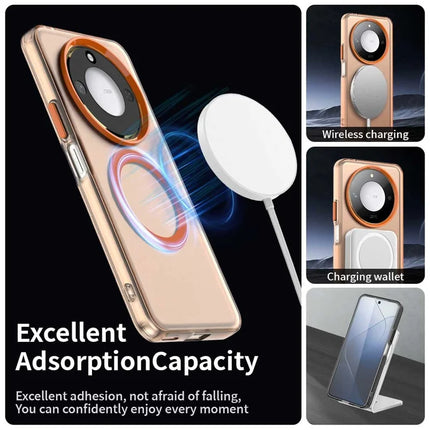 For Honor X60 5G Case Compatible with MagSafe PC+TPU+PET Anti-Drop Phone Cover