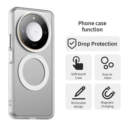 For Honor X60 5G Case Compatible with MagSafe PC+TPU+PET Anti-Drop Phone Cover