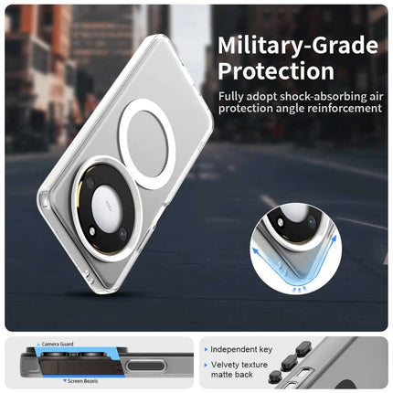 For Honor X60 5G Case Compatible with MagSafe PC+TPU+PET Anti-Drop Phone Cover