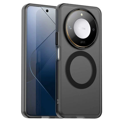 For Honor X60 5G Case Compatible with MagSafe PC+TPU+PET Anti-Drop Phone Cover - Black