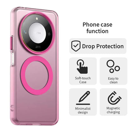 For Honor X60 5G Case Compatible with MagSafe PC+TPU+PET Anti-Drop Phone Cover