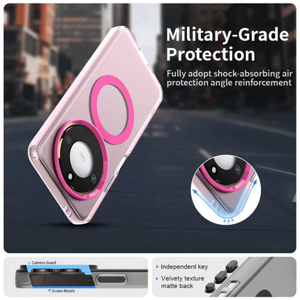 For Honor X60 5G Case Compatible with MagSafe PC+TPU+PET Anti-Drop Phone Cover
