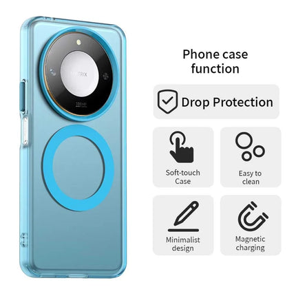 For Honor X60 5G Case Compatible with MagSafe PC+TPU+PET Anti-Drop Phone Cover