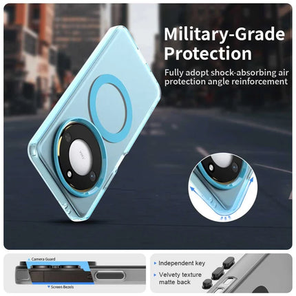 For Honor X60 5G Case Compatible with MagSafe PC+TPU+PET Anti-Drop Phone Cover