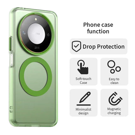 For Honor X60 5G Case Compatible with MagSafe PC+TPU+PET Anti-Drop Phone Cover