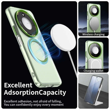 For Honor X60 5G Case Compatible with MagSafe PC+TPU+PET Anti-Drop Phone Cover