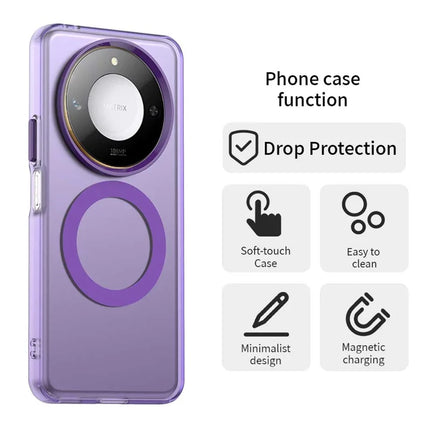 For Honor X60 5G Case Compatible with MagSafe PC+TPU+PET Anti-Drop Phone Cover