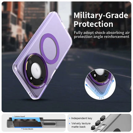 For Honor X60 5G Case Compatible with MagSafe PC+TPU+PET Anti-Drop Phone Cover