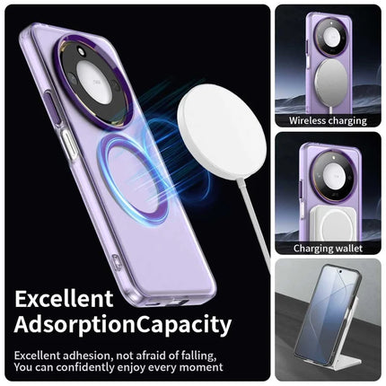 For Honor X60 5G Case Compatible with MagSafe PC+TPU+PET Anti-Drop Phone Cover