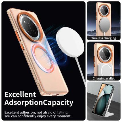 For Honor X60 Pro 5G Case Compatible with MagSafe PC+TPU+PET Anti-Drop Phone Cover