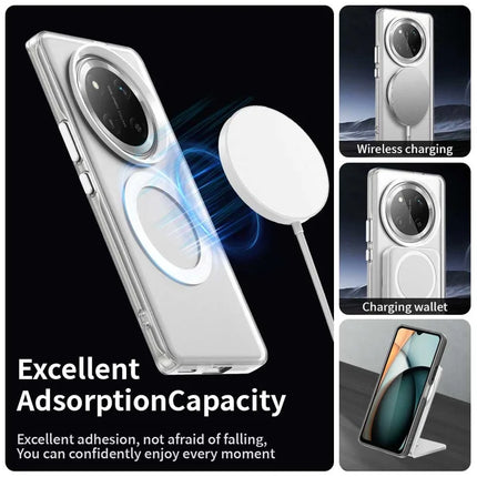For Honor X60 Pro 5G Case Compatible with MagSafe PC+TPU+PET Anti-Drop Phone Cover