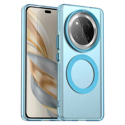 For Honor X60 Pro 5G Case Compatible with MagSafe PC+TPU+PET Anti-Drop Phone Cover - Blue
