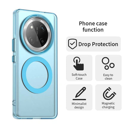 For Honor X60 Pro 5G Case Compatible with MagSafe PC+TPU+PET Anti-Drop Phone Cover