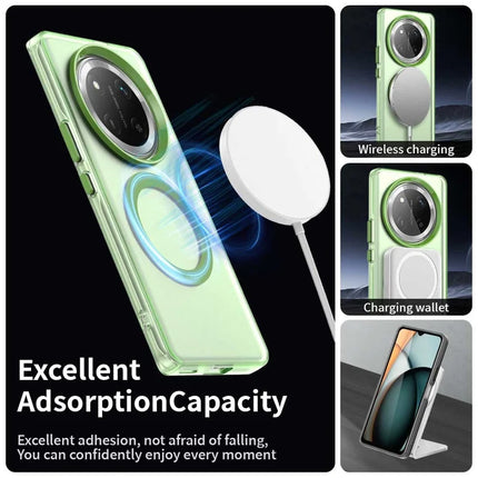 For Honor X60 Pro 5G Case Compatible with MagSafe PC+TPU+PET Anti-Drop Phone Cover