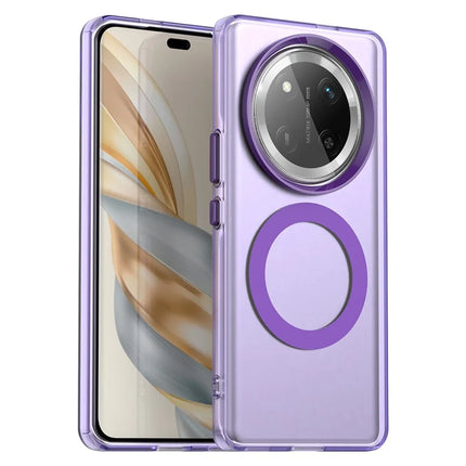 For Honor X60 Pro 5G Case Compatible with MagSafe PC+TPU+PET Anti-Drop Phone Cover - Purple