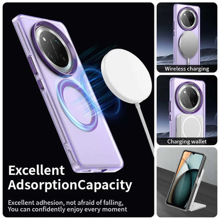 For Honor X60 Pro 5G Case Compatible with MagSafe PC+TPU+PET Anti-Drop Phone Cover