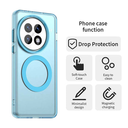 For OnePlus 13 Case Compatible with MagSafe PC+TPU+PET Anti-Drop Phone Cover