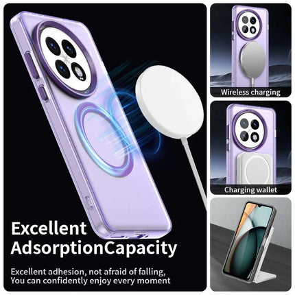 For OnePlus 13 Case Compatible with MagSafe PC+TPU+PET Anti-Drop Phone Cover