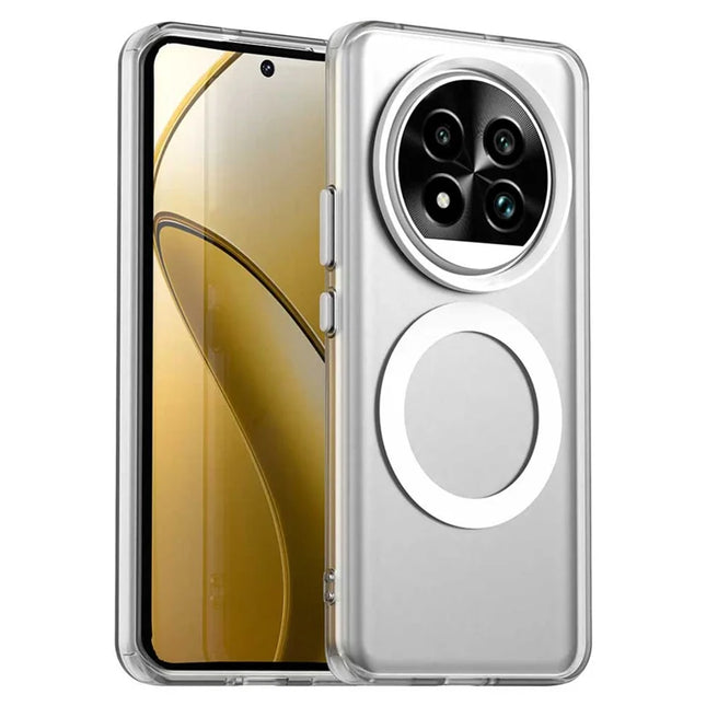 For Realme 13 Pro 5G (Global)  /  13 Pro+ 5G (Global) Case Compatible with MagSafe PC+TPU+PET Anti-Drop Phone Cover - White
