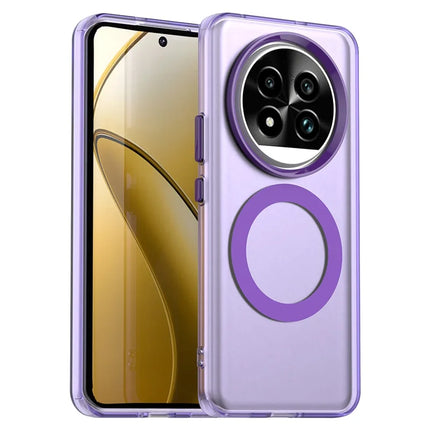 For Realme 13 Pro 5G (Global)  /  13 Pro+ 5G (Global) Case Compatible with MagSafe PC+TPU+PET Anti-Drop Phone Cover - Purple