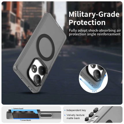 Phone Case For Realme GT 6 5G  /  GT 6T 5G  /  GT Neo6 SE 5G  /  GT Neo6 5G Compatible with MagSafe PC+TPU+PET Anti-Drop Phone Cover