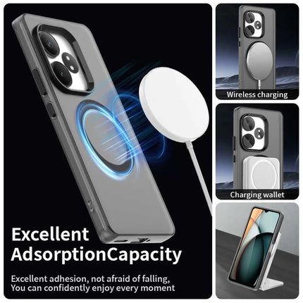 Phone Case For Realme GT 6 5G  /  GT 6T 5G  /  GT Neo6 SE 5G  /  GT Neo6 5G Compatible with MagSafe PC+TPU+PET Anti-Drop Phone Cover