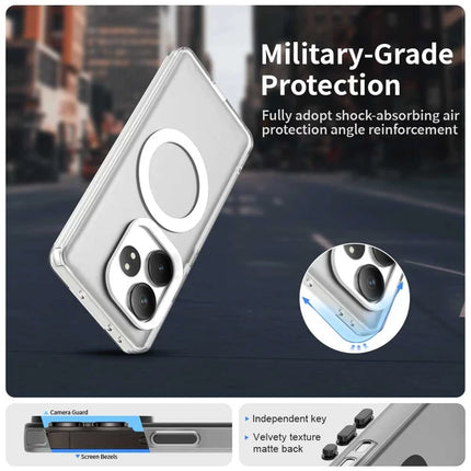 Phone Case For Realme GT 6 5G  /  GT 6T 5G  /  GT Neo6 SE 5G  /  GT Neo6 5G Compatible with MagSafe PC+TPU+PET Anti-Drop Phone Cover