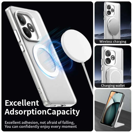 Phone Case For Realme GT 6 5G  /  GT 6T 5G  /  GT Neo6 SE 5G  /  GT Neo6 5G Compatible with MagSafe PC+TPU+PET Anti-Drop Phone Cover