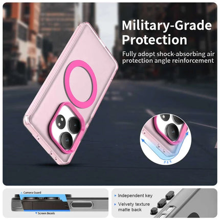 Phone Case For Realme GT 6 5G  /  GT 6T 5G  /  GT Neo6 SE 5G  /  GT Neo6 5G Compatible with MagSafe PC+TPU+PET Anti-Drop Phone Cover