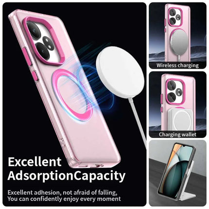 Phone Case For Realme GT 6 5G  /  GT 6T 5G  /  GT Neo6 SE 5G  /  GT Neo6 5G Compatible with MagSafe PC+TPU+PET Anti-Drop Phone Cover