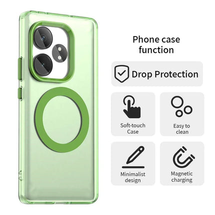Phone Case For Realme GT 6 5G  /  GT 6T 5G  /  GT Neo6 SE 5G  /  GT Neo6 5G Compatible with MagSafe PC+TPU+PET Anti-Drop Phone Cover