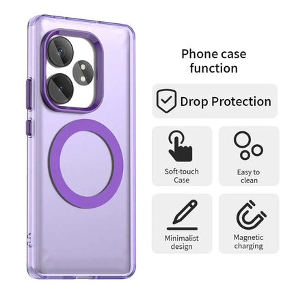 Phone Case For Realme GT 6 5G  /  GT 6T 5G  /  GT Neo6 SE 5G  /  GT Neo6 5G Compatible with MagSafe PC+TPU+PET Anti-Drop Phone Cover