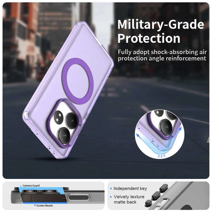 Phone Case For Realme GT 6 5G  /  GT 6T 5G  /  GT Neo6 SE 5G  /  GT Neo6 5G Compatible with MagSafe PC+TPU+PET Anti-Drop Phone Cover